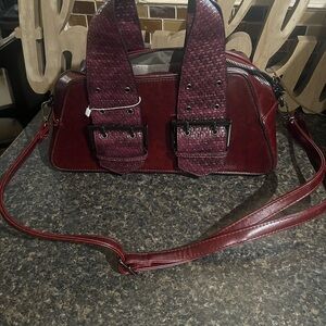 Elegant Burgundy Handbag